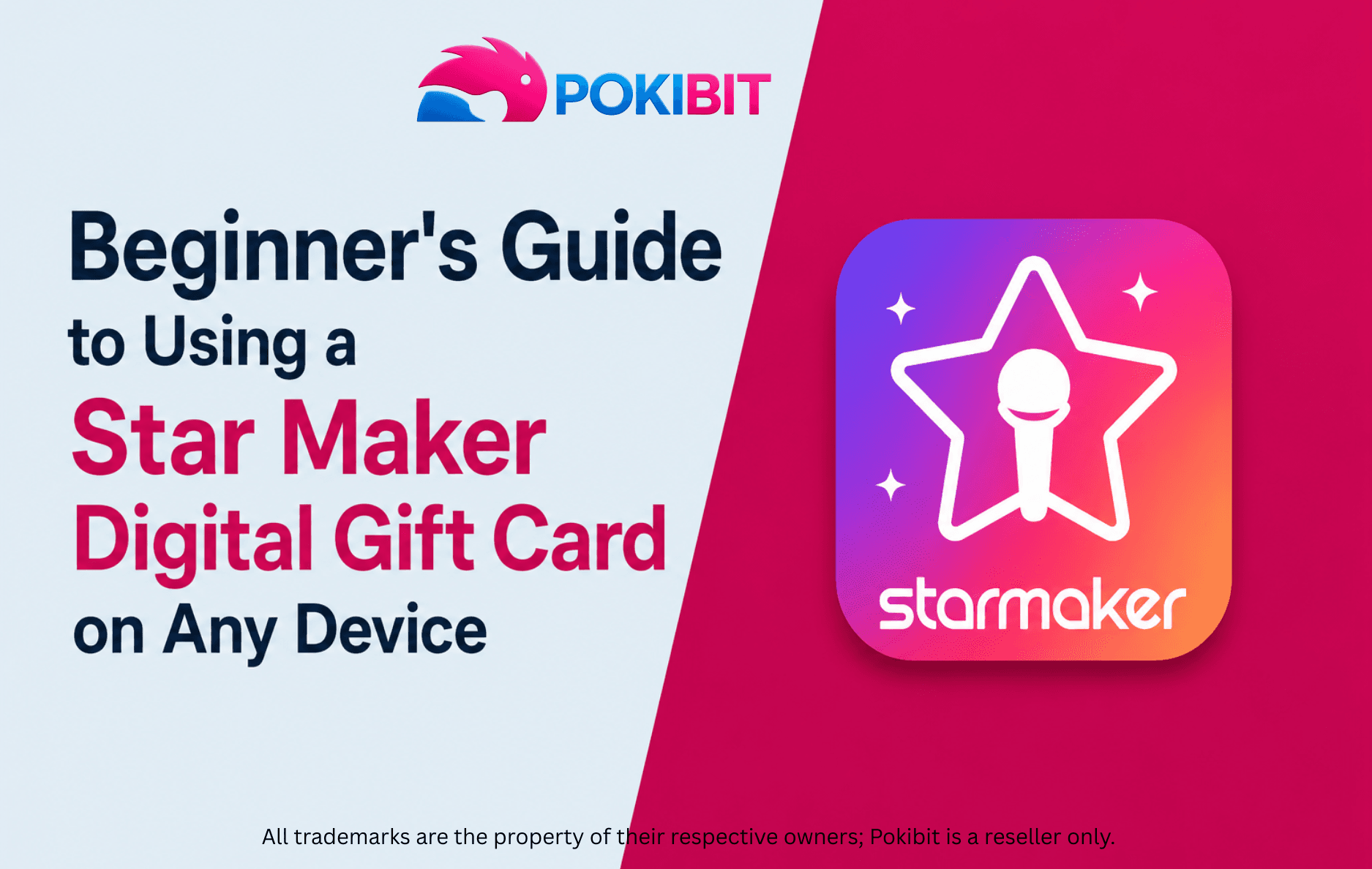 StarMaker digital gift card guide banner with mobile and laptop screens.