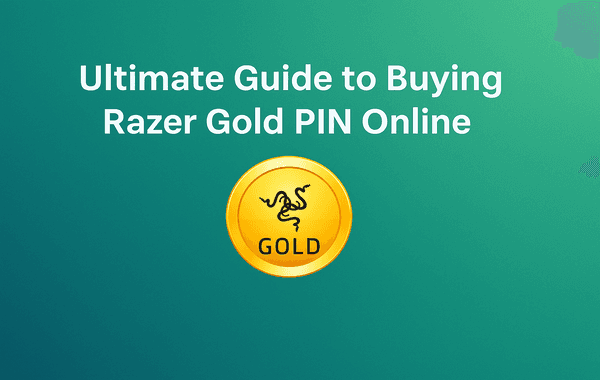 Title about buying Razer Gold PIN online with a gold coin icon