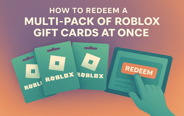 Steps to redeem multiple Roblox gift cards at once