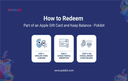 Guide showing steps to redeem part of an Apple gift card and keep the remaining balance