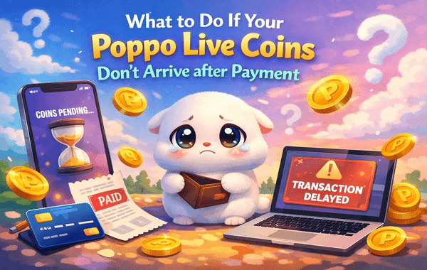 If Your Poppo Live Coins Do not Arrive after Payment