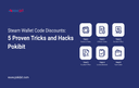 Graphic on a dark blue background showing five icons with text about Steam wallet code discounts listing tricks like seasonal sales affiliate codes bundled offers loyalty rewards and flash deals