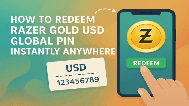 How to redeem Razer Gold USD Global PIN instantly using mobile with a PIN code and redeem button