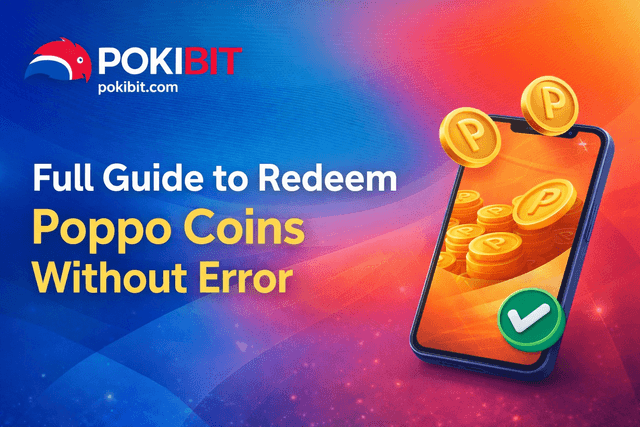 Step by step illustration showing how to redeem Poppo Coins successfully without errors on the Poppo Live app