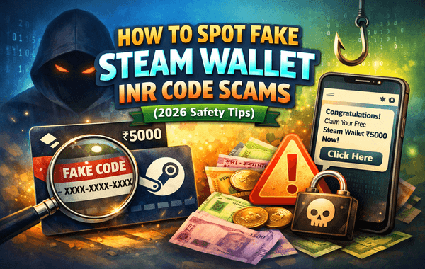 How to spot fake Steam Wallet INR code scams and buy Steam Wallet gift cards safely in 2026