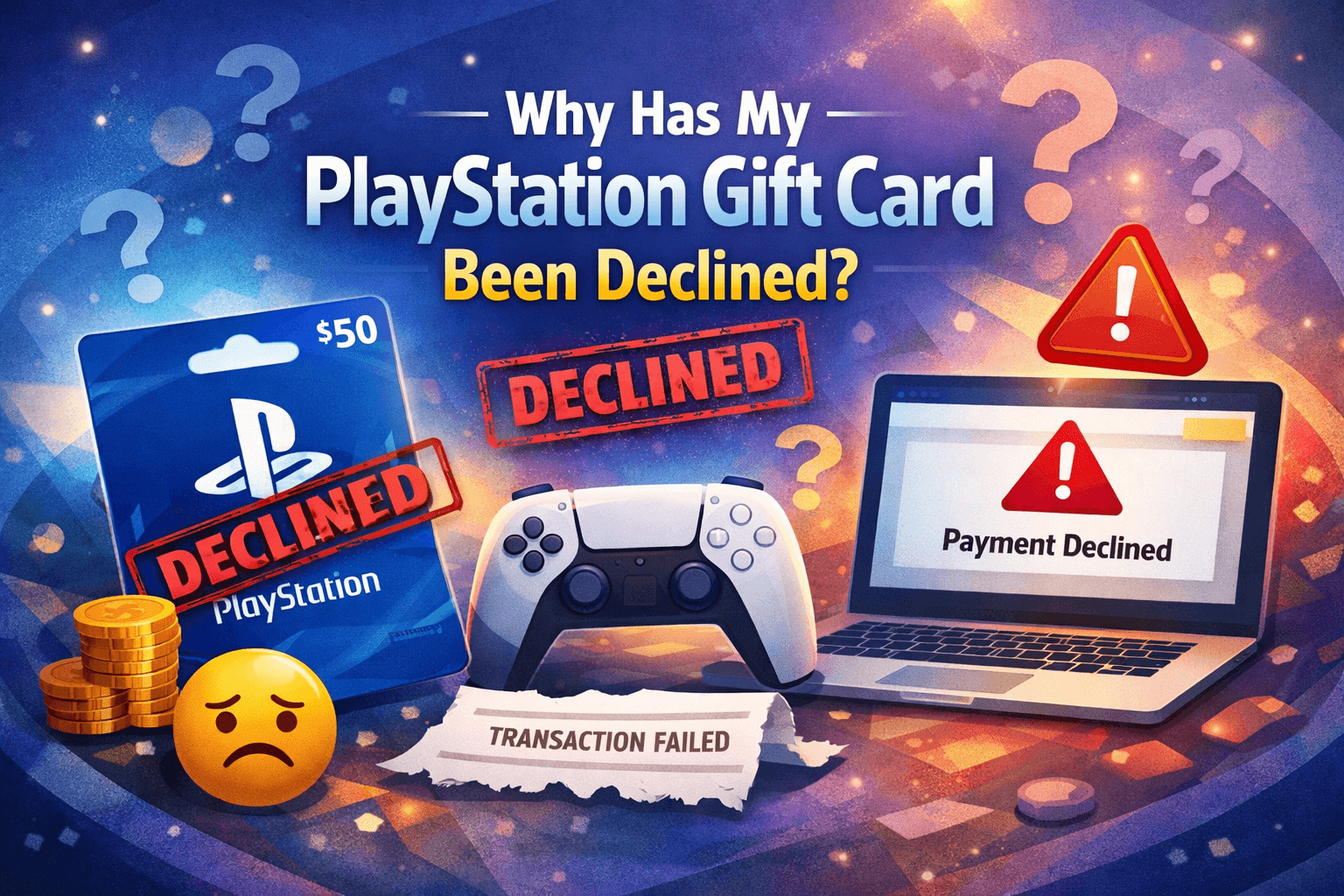 Why has my PlayStation Gift Card been declined during PSN redemption