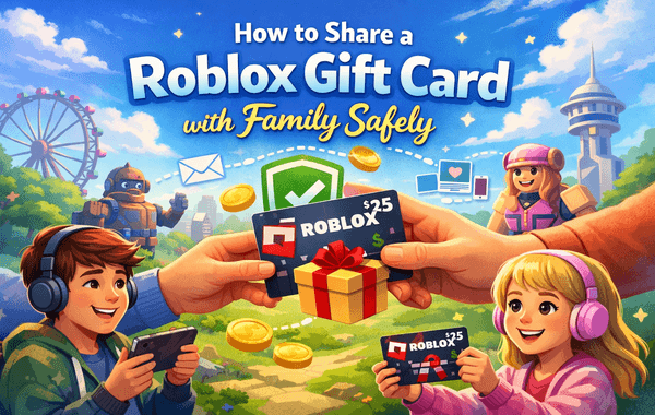 How to share a Roblox Gift Card safely with family members
