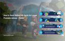 Guide image showing steps to stack Roblox gift cards for extended premium access featuring Roblox characters and step by step icons