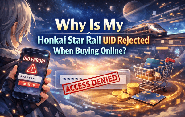 Honkai Star Rail UID rejected error during online top-up purchase