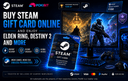 Steam Gift Card for Elden Ring Destiny 2 and More Instant Delivery