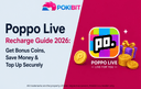 Poppo Live Recharge Guide 2026 with bonus coins and secure top-up banner