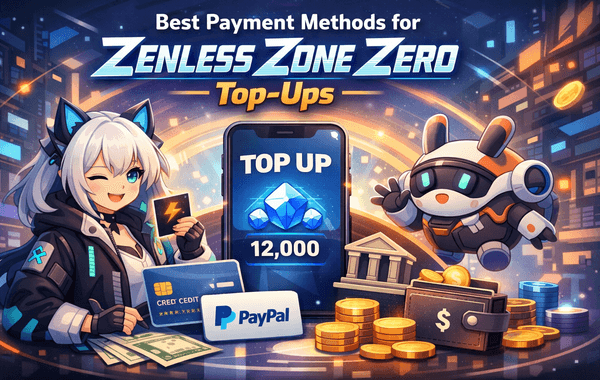 Zenless Zone Zero top up FAQ showing gift cards payment options and in game rewards