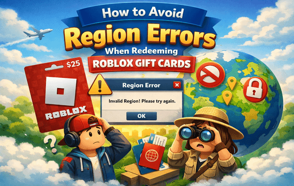 How to avoid region errors when redeeming Roblox Gift Cards