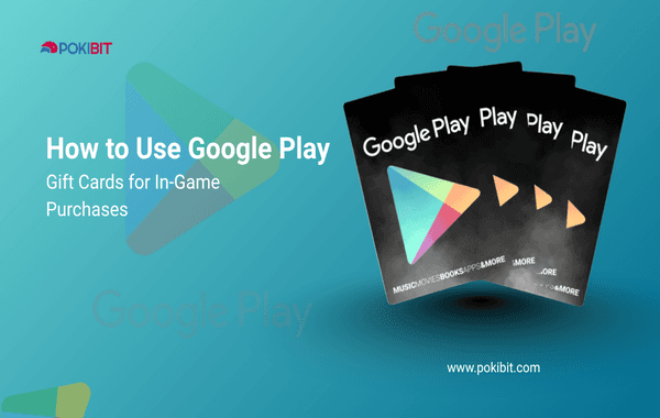 Google Play gift card with gaming icons showing in game purchases