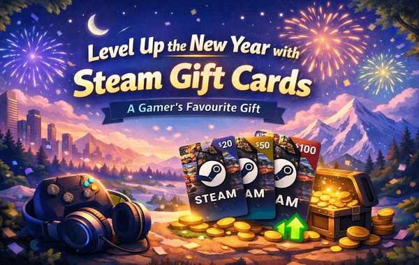 Steam Gift Cards are the perfect New Years gift for gamers