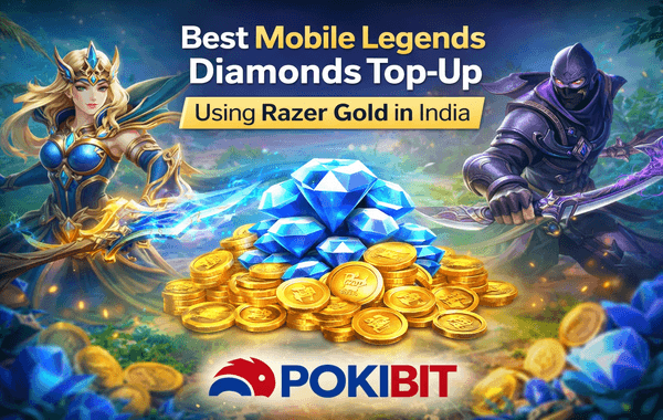 Mobile Legends Diamonds top-up using Razer Gold in India showing MLBB diamonds purchase and gaming wallet payment