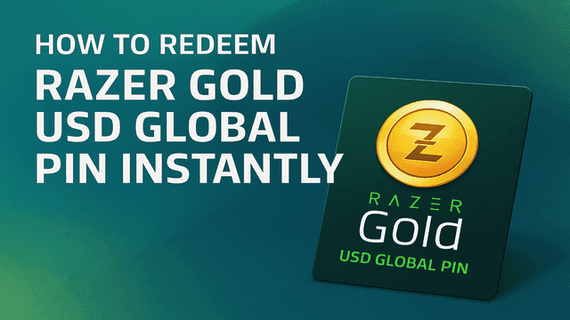 Guide on how to redeem Razer Gold USD Global PIN instantly with illustrated card