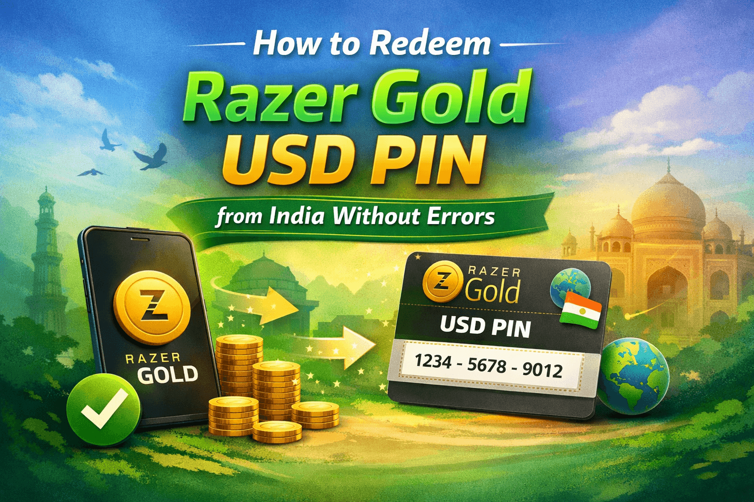 How to redeem Razer Gold USD PIN from India without errors