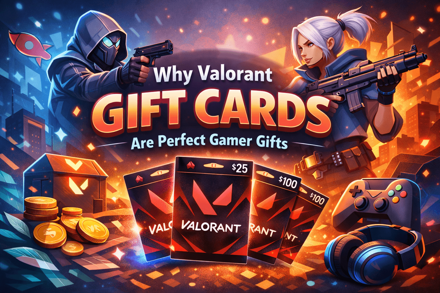 Valorant Gift Cards perfect digital gift for gamers to unlock skins battle passes and in game rewards