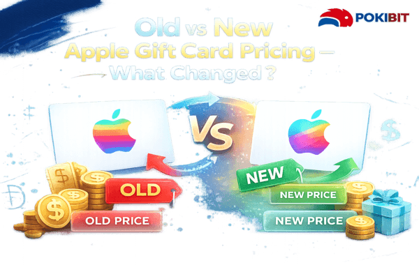 Comparison chart showing Old vs New Apple Gift Card pricing structure denominations and promotional changes
