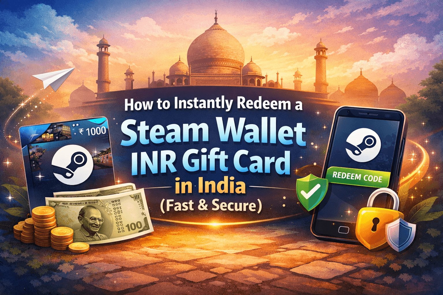 How to instantly redeem a Steam Wallet INR Gift Card in India fast and securely